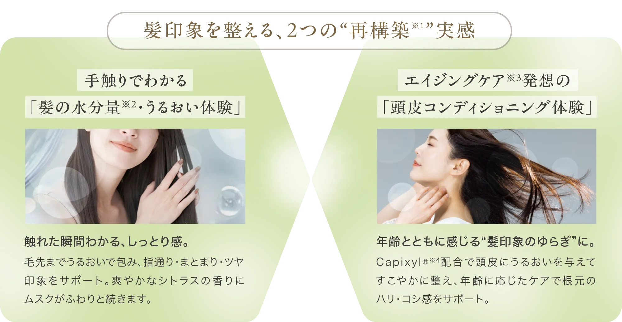 髪印象を整える、2つの“再構築”実感